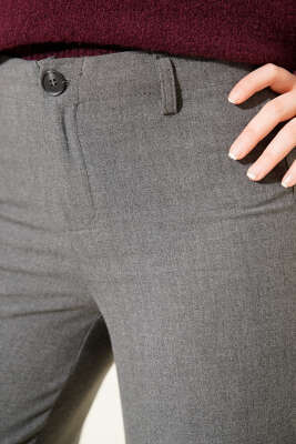 Geniş Paça Düğmeli Pantolon Füme - 500-700 TL Ürünler