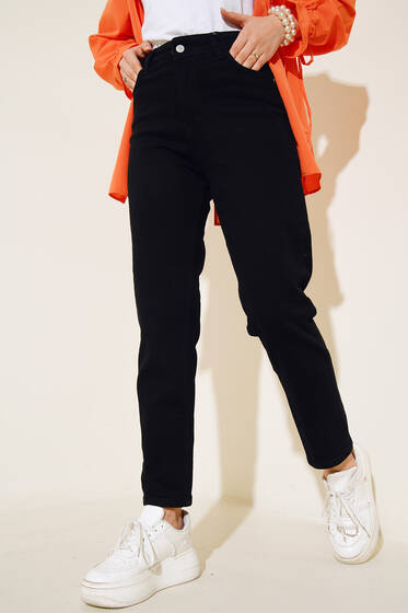 Geniş Paça Kot Pantolon Siyah - 500-700 TL Ürünler