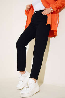 Geniş Paça Kot Pantolon Siyah - 500-700 TL Ürünler