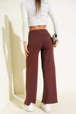 Geniş Paça Loyşa Pantolon Kahve - Kadın Giyim Modelleri