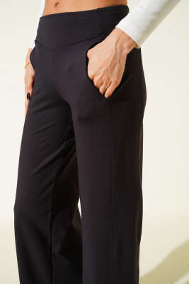 Geniş Paça Loyşa Pantolon Siyah - Kadın Giyim Modelleri