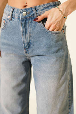 Geniş Paça Salaş Palazzo Kot Pantolon Tintli - Kadın Giyim Modelleri