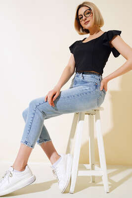 Geniş Yaka Bluz Siyah - Kadın Giyim Modelleri