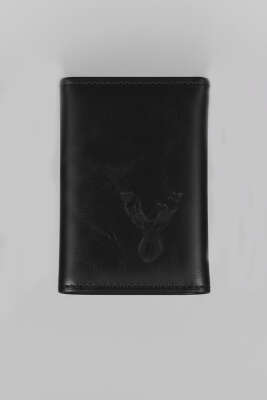 Geyik Baskılı Erkek Kartlık Siyah - GUARD