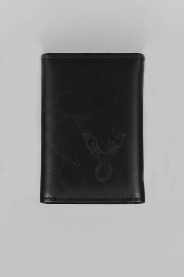 Geyik Baskılı Erkek Kartlık Siyah - Cüzdan&Kartlık