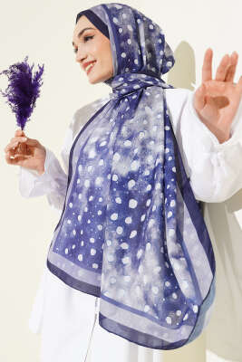 Geyik Desen Lina Şal Mor 