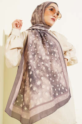 Geyik Desen Lina Şal Vizon - Başörtüsü