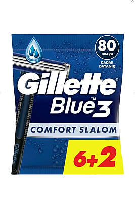 Gillete Blue 3 Comfort Slalom 8 Li Paket - Tıraş Bıçağı