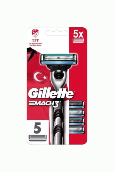 Gillette Mach3 Tıraş Makinesi +5 Yedek Tıraş Bıçağı - Tıraş Bıçağı