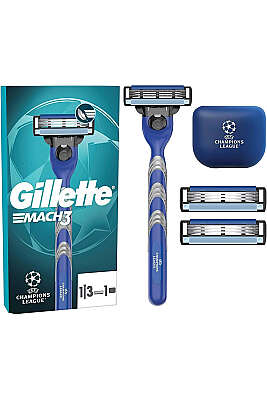 Gillette Mach3 Tıraş Makinesi + Seyahat Kabı + 3 Adet Yedek Başlık - ERSAN KOZMETİK
