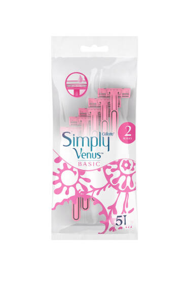 Gillette Venüs Simply 2 Tıraş Bıçağı 5'li Kadın Basic - Tıraş Bıçağı