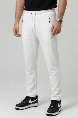 Gizli Cep Bel Lastikli Erkek Eşofman Altı Ekru - DYNAMO