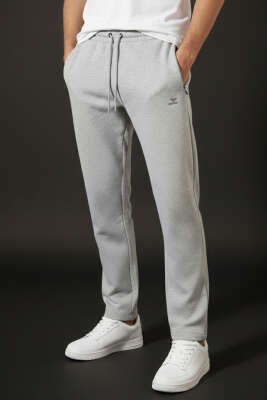 Gizli Cep Bel Lastikli Erkek Eşofman Altı Melanj Gri - DYNAMO