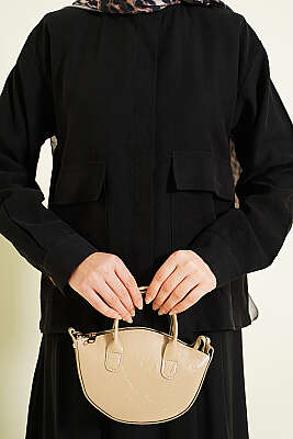 Gizli Düğmeli Etekli Tensel İkili Takım Siyah - İkili Takım