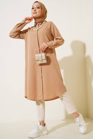 Gizli Pat Gömlek Latte - ÇOK SATANLAR