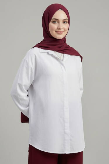 Gizli Patlı Modal Kumaş Gömlek Ekru - Gömlek