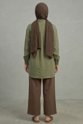 Gizli Patlı Modal Kumaş Gömlek Haki - Gömlek