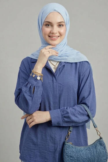 Gizli Patlı Modal Kumaş Gömlek Lacivert - Gömlek