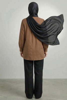 Gizli Patlı Modal Kumaş Gömlek Latte - Gömlek