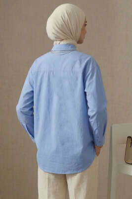 Gizli Patlı Modal Kumaş Gömlek Mavi - Gömlek