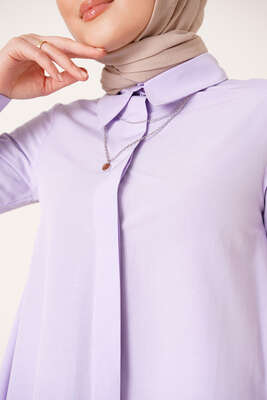 Gizli Patlı Salaş Tunik Lila - Tunik
