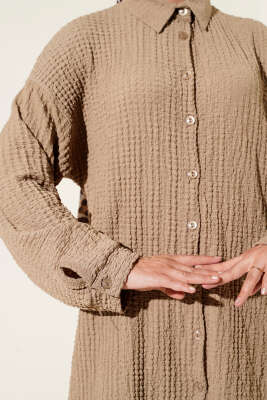 Gofre Desenli İkili Takım Camel - 500-700 TL Ürünler