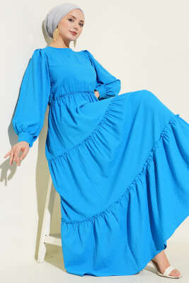 Gofre Kat Kat Elbise Saks - TABLO FASHİON