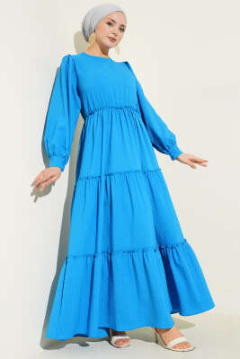 Gofre Kat Kat Elbise Saks - Yılın Fırsatı 