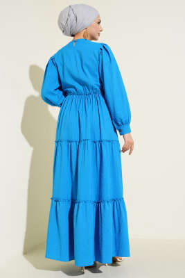 Gofre Kat Kat Elbise Saks - Yılın Fırsatı 