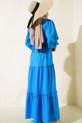 Gofre Kat Kat Elbise Saks - Yılın Fırsatı 