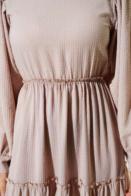 Gofre Kat Kat Elbise Vizon - Yılın Fırsatı 