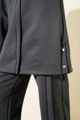 Göğüs Cep Kapaklı Fermuarlı Scuba İkili Takım Füme - Scuba Ürünler