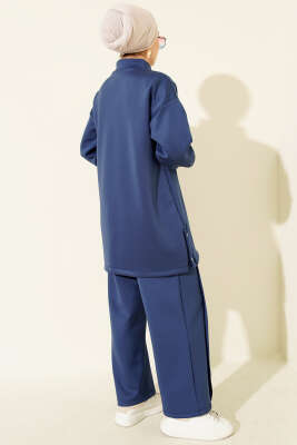 Göğüs Cep Kapaklı Fermuarlı Scuba İkili Takım Lacivert - Scuba Ürünler