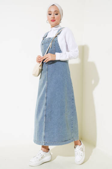 	 Göğüs Cepli Etekli Kot Slopet Açık Kar - Tulum & Slopet