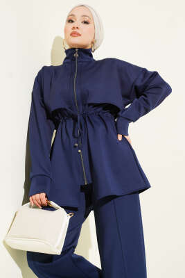 Göğüs Parçalı Tünelli Scuba İkili Takım Lacivert - İkili Takım