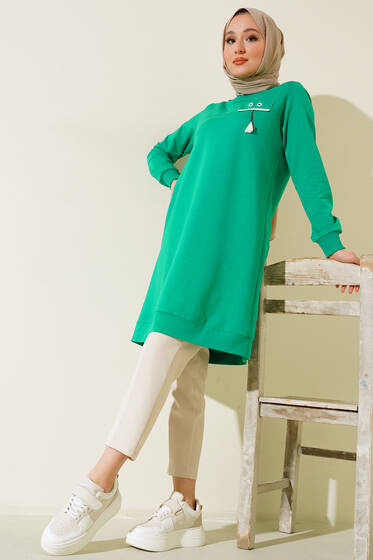 Göğüs Püskül Detaylı Tunik Benetton - Tunik