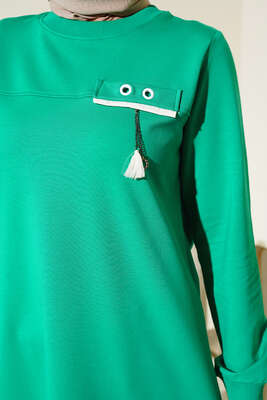 Göğüs Püskül Detaylı Tunik Benetton - Thumbnail