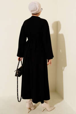 Gold Aksesuarlı Fitilli Etekli İkili Takım Siyah - İkili Takım