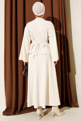 Gold Aksesuarlı Fitilli Etekli İkili Takım Taş - İkili Takım