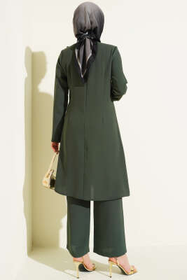 Gold Aksesuarlı İp Bağlamalı İkili Takım Zümrüt - İkili Takım