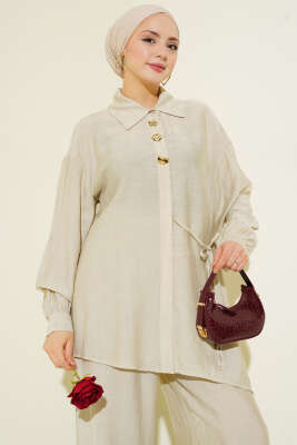 Gold Detaylı İp Bağlamalı İkili Takım Taş - İkili Takım