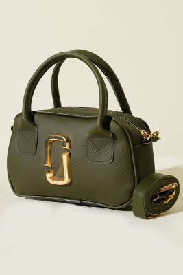 Gold Detaylı Mini Çanta Haki - GÜZEL ÇANTA