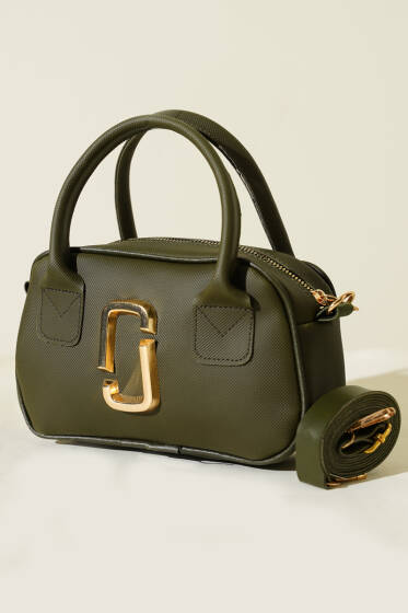 Gold Detaylı Mini Çanta Haki - Bel Çantası