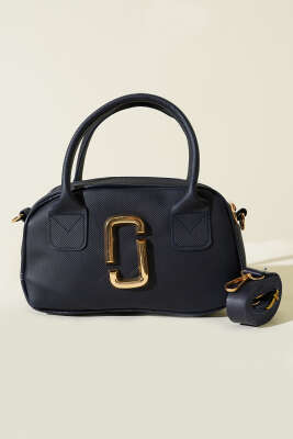 Gold Detaylı Mini Çanta Lacivert - Kol Çantası