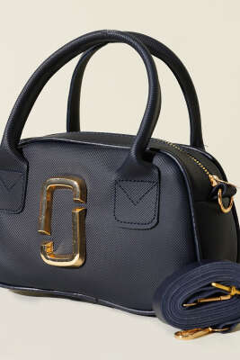 Gold Detaylı Mini Çanta Lacivert - Kol Çantası