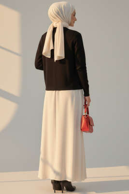 Gold Düğme Detaylı Kısa Triko Hırka Siyah - Yılın Fırsatı