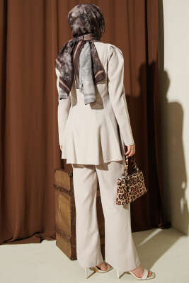 Gold Düğmeli Basic Tensel İkili Takım Taş - İkili Takım