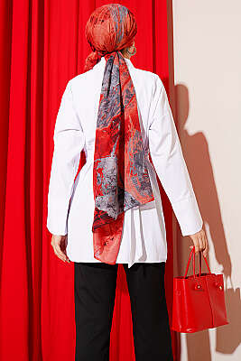 Gold Tokalı Gizli Düğmeli Gömlek Beyaz - Gömlek