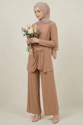 Gold Tokalı Sandy İkili Takım Camel - İkili Takım