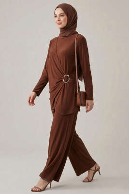 Gold Tokalı Sandy İkili Takım Kahve - HBS